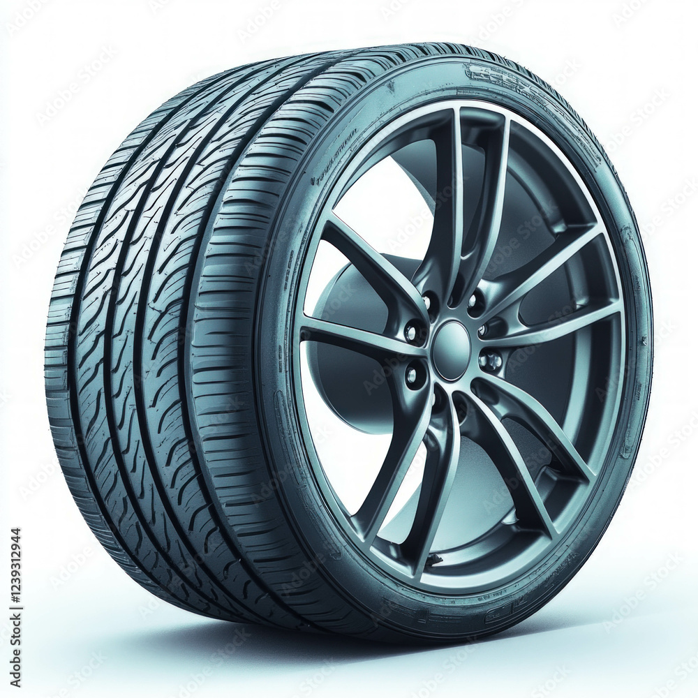 Obraz premium Car Wheel Tire Isolated