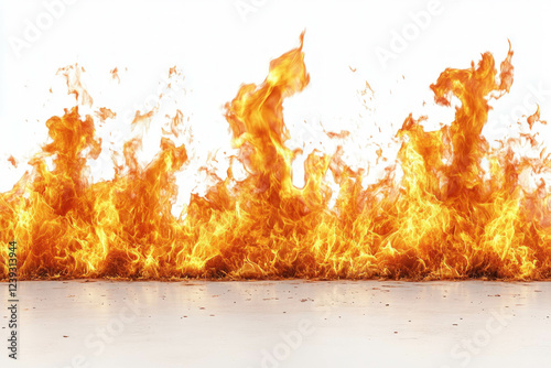 Fire White Background