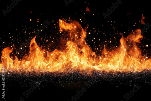Fire White Background