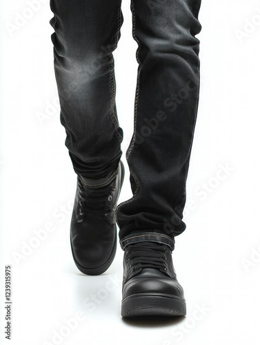 Walking On White Background