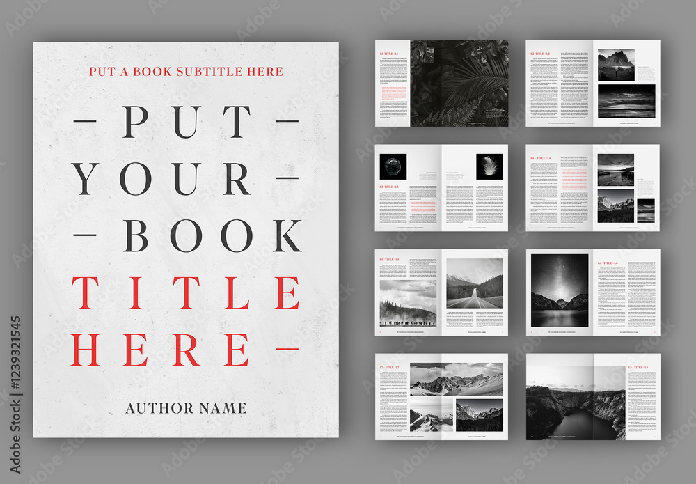 Reading Book Layout Stock Template | Adobe Stock