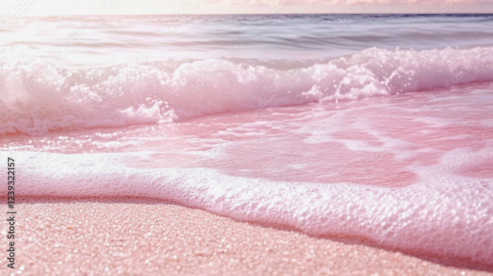 Fototapeta premium Stunning 3D render of a sea wave at sunset with golden reflections. Perfect nature background for design, ocean themes, and atmospheric visuals.
