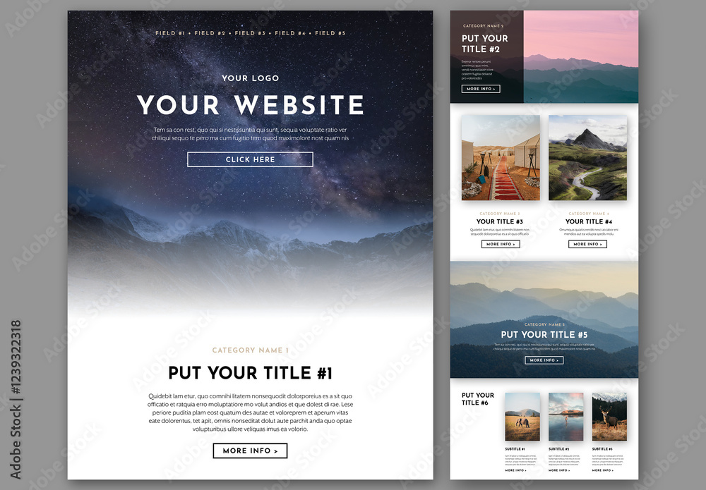Website Layout Stock Template | Adobe Stock