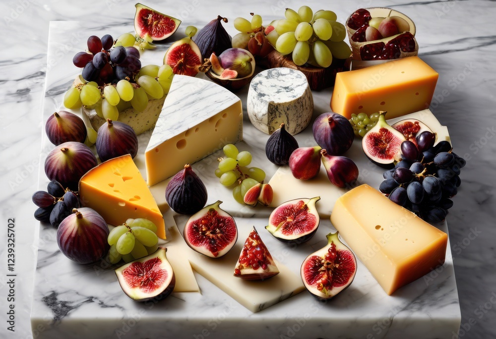 exquisite display luxurious cheese selection elegantly arranged pristine marble surface decorated colorful accents, appetizer, arrangement, artisan, backdrop exquisite display luxurious cheese selection elegantly arranged pristine marble surface decorated colorful accents, appetizer, arrangement, artisan, backdrop