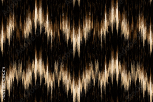 Ikat seamless pattern, geometric design, motif ethnic handmade, Ikat ethnic tribal, boho colors seamless wallpaper. Ethnic Ikat abstract background art.Illustration for greeting cards, printing