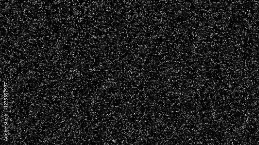   Old Retro TV - Static tv black and white noise caused by bad signal reception.  Seamless looped tv snow or noise background.