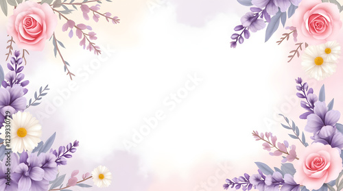 frame of flowers