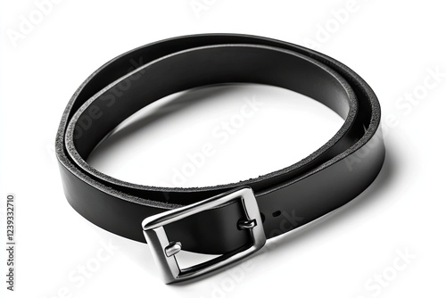 Black belt isolated on white background photo