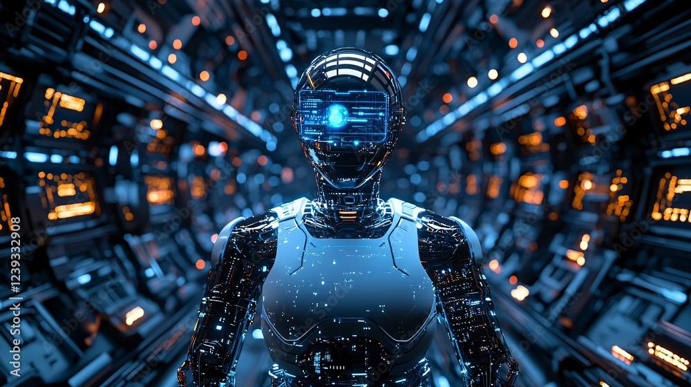 robot technology futuristic ai design visual interaction advanced connectivity programming.
robot technology futuristic ai design visual interaction advanced connectivity programming.