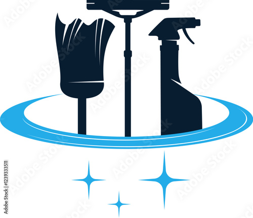 Cleaning and washing symbol for business