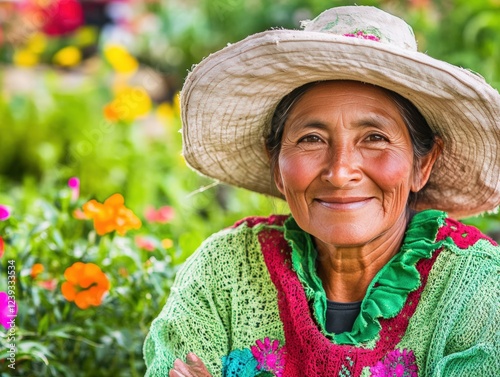 Happy Person Wearing Various Hats Outdoors photo