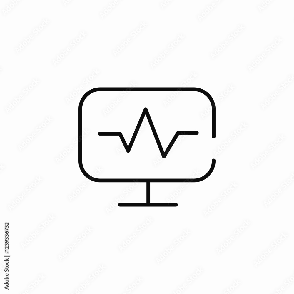 heart rate monitor icon sign vector heart rate monitor icon sign vector