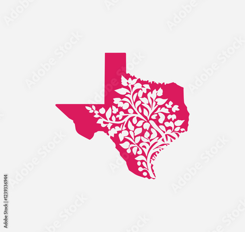 Map of Texas - United States outline silhouette graphic element Illustration template design
