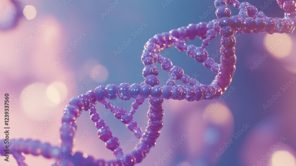 Intricate DNA Structure in Vibrant Colors