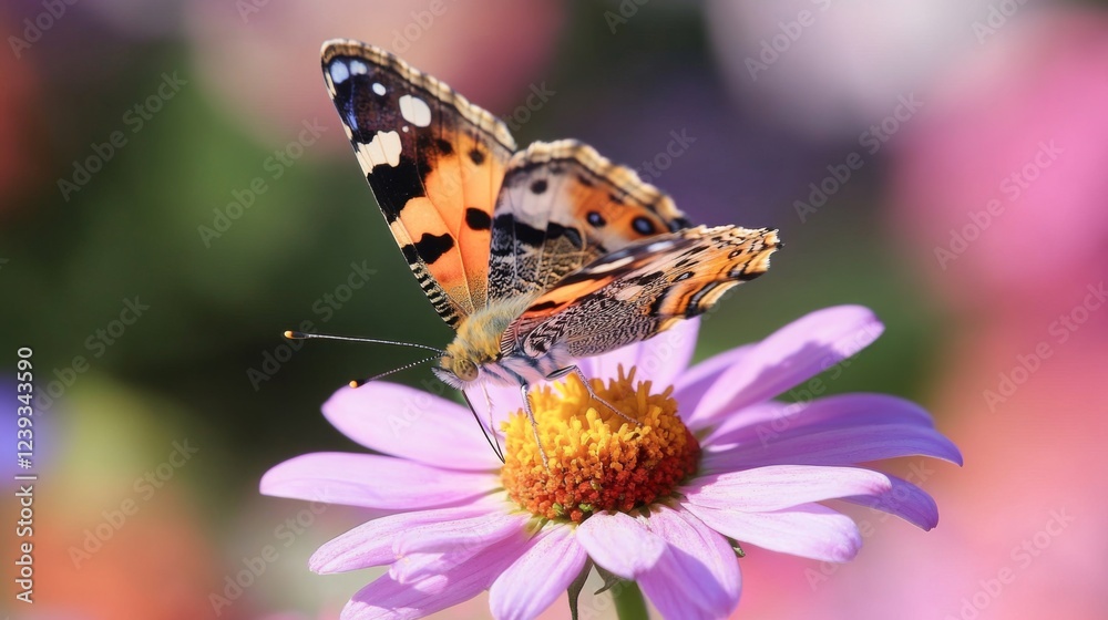 Majestic Butterfly on a Delicate Flower Majestic Butterfly on a Delicate Flower
