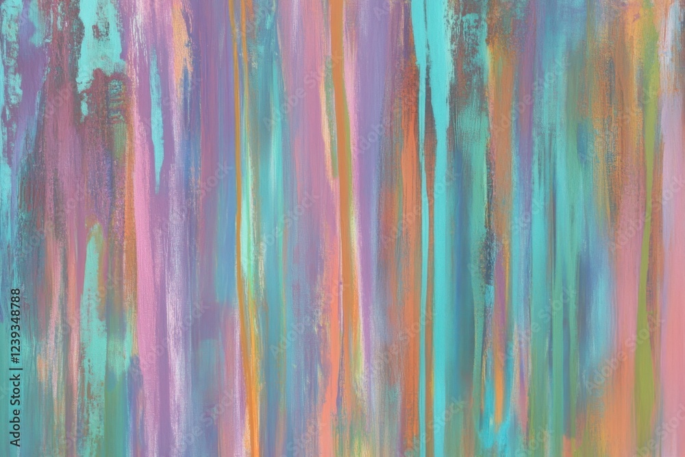 Abstract Pastel Colors Painting with Vertical Brushstrokes in Modern Style Abstract Pastel Colors Painting with Vertical Brushstrokes in Modern Style