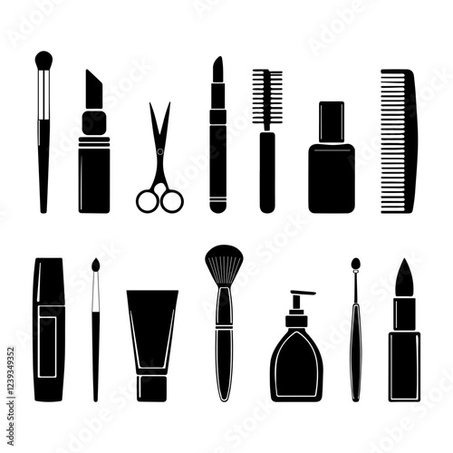 set of makeup brushes