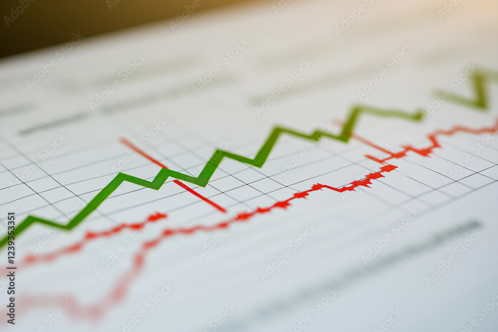 Financial chart graphs diagrams and indicators generated with AI Financial chart graphs diagrams and indicators generated with AI