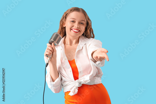 Beautiful young woman with ...