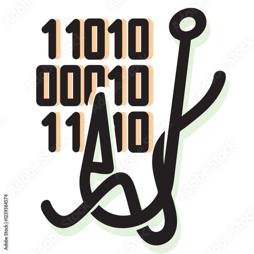 Fish Hook Cyber Crime Clickbait Icon