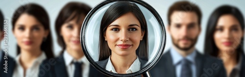 Finding the right candidate with a magnifying glass in a recruitment setting