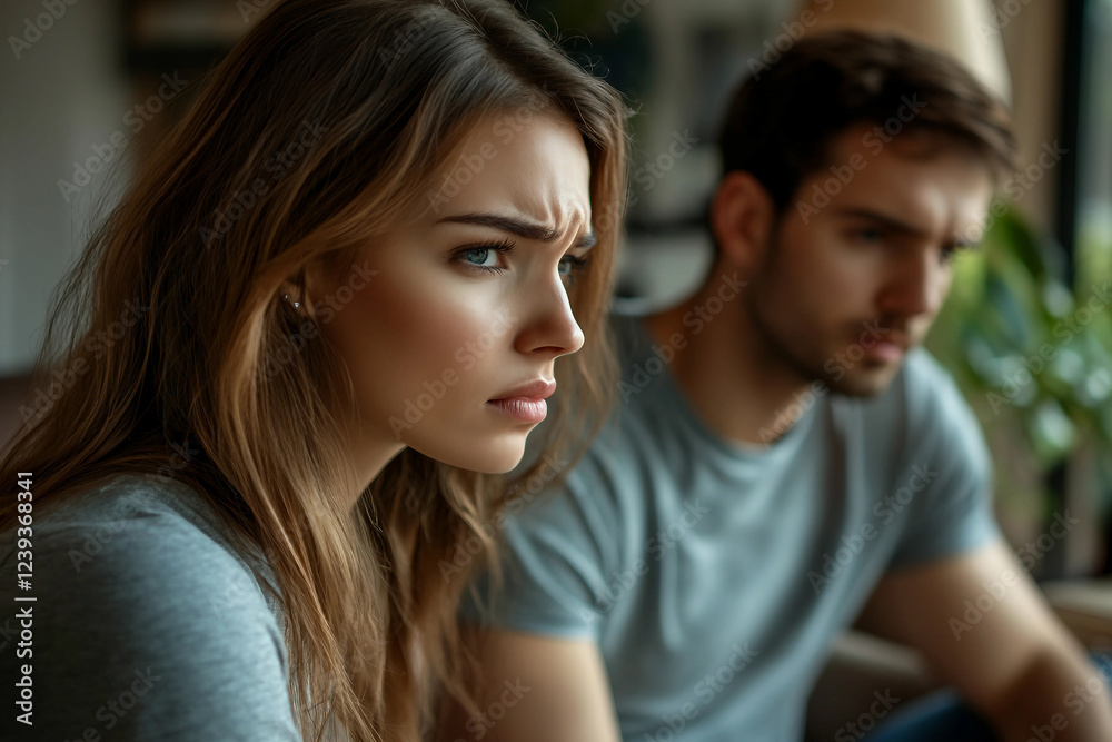Generative AI Image of Family Couple in Conflict Highlighting Emotional Tension and Family Issues Generative AI Image of Family Couple in Conflict Highlighting Emotional Tension and Family Issues