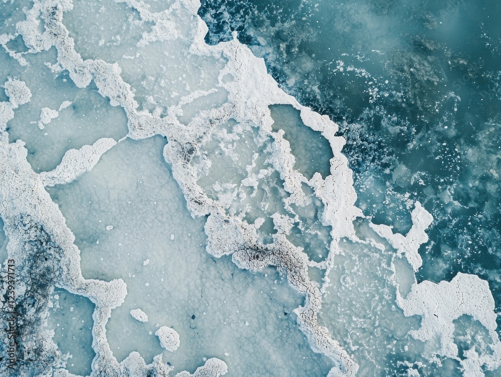 Obraz premium Fluid Art: An Aerial View of Nature's Abstract Masterpiece 