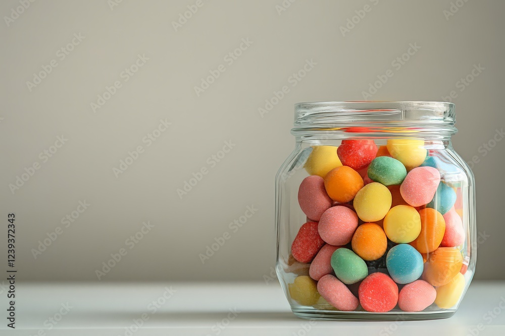 Colorful Groundhog Day Candies in Jar Colorful Groundhog Day Candies in Jar