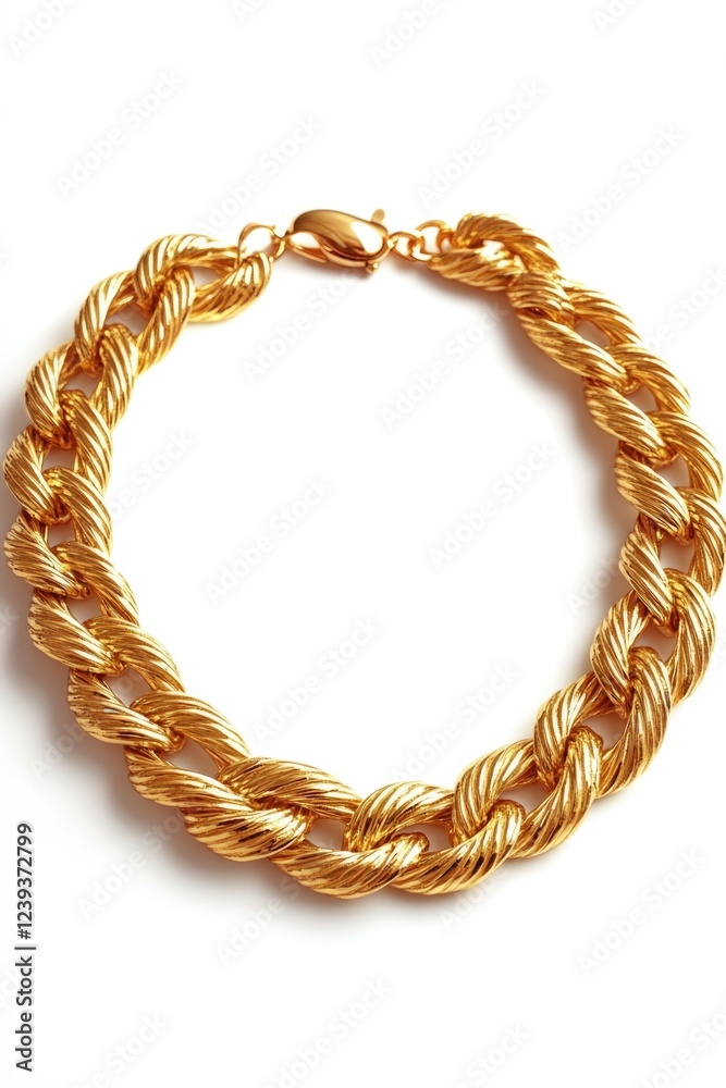 Obraz premium Golden twisted rope bracelet