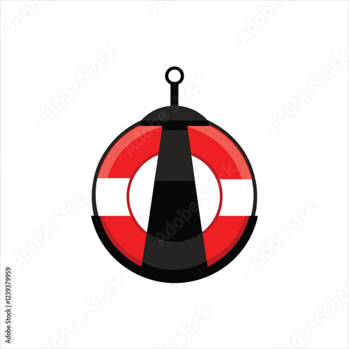 Marine Navigation Buoy Logo and Clipart Vector Design
