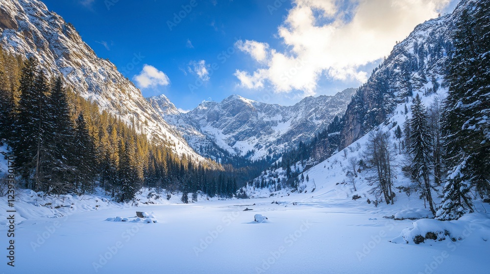 Dramatic avalanche in snowy mountains Dramatic avalanche in snowy mountains