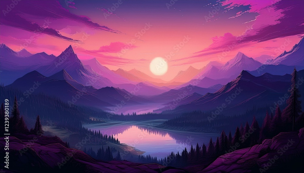 Obraz premium Sunset Desktop Wallpaper,Laptop Wallpaper,Desktop Background,Sunset Glow Wallpap