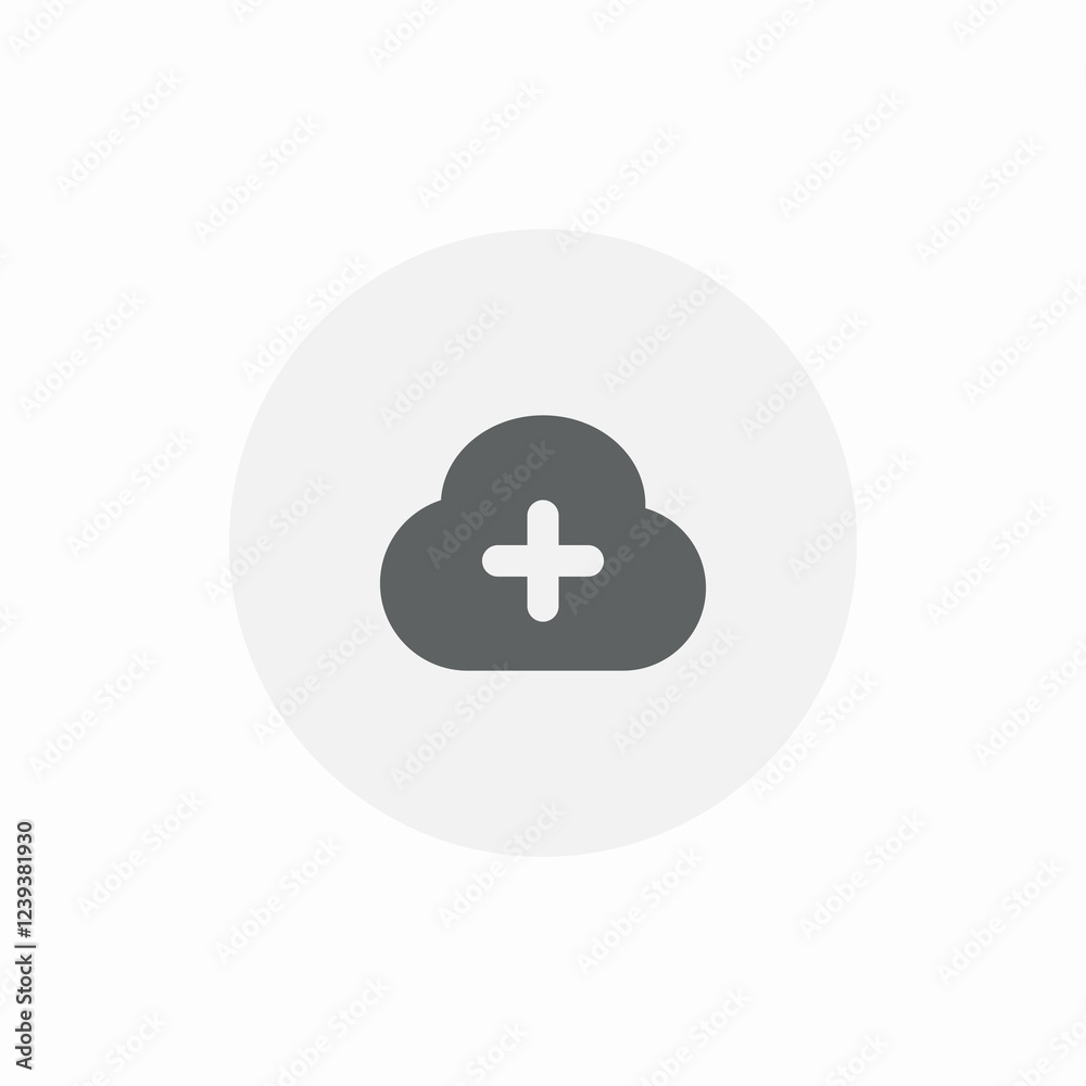 cloud add feature icon sign vector cloud add feature icon sign vector