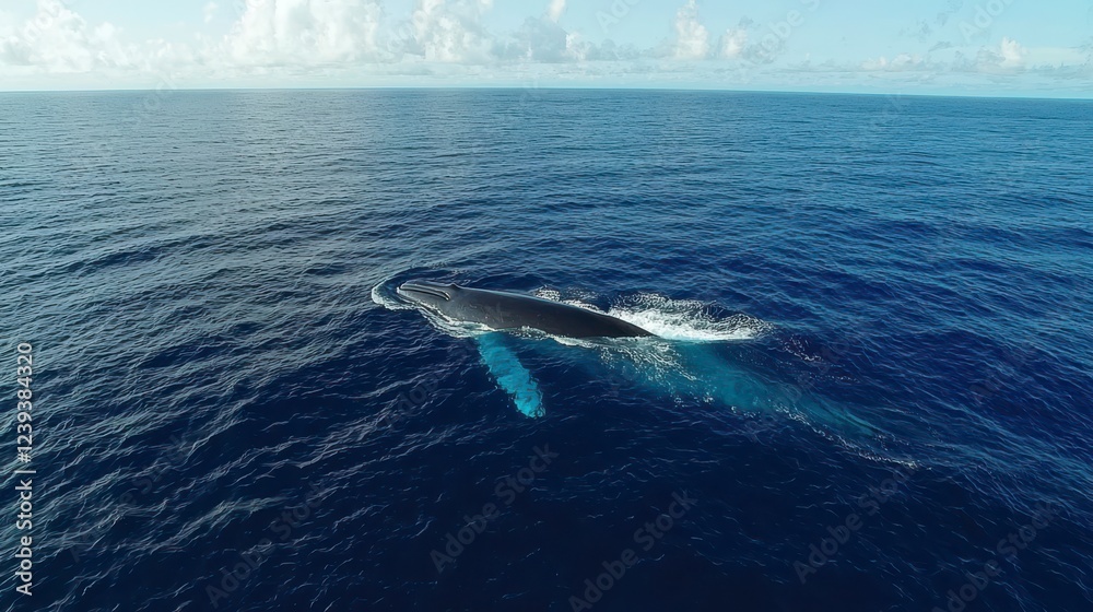 Fototapeta premium Majestic Whale: A Gentle Giant of the Ocean