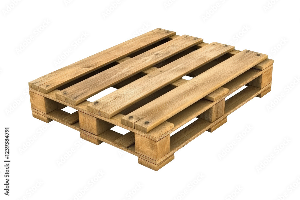 Isolated Stacked Wooden Pallet with Rough Texture Isolated Stacked Wooden Pallet with Rough Texture