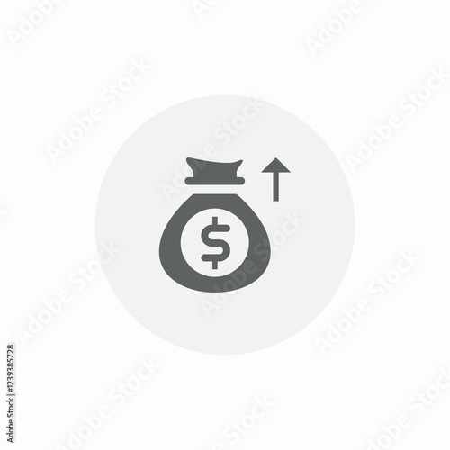 savings upwards rise icon sign vector