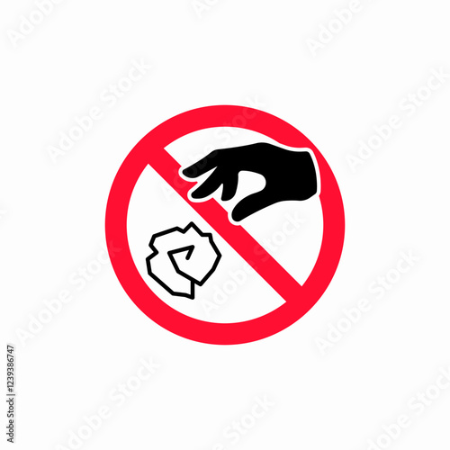 waste prohibited sign icon sign vector