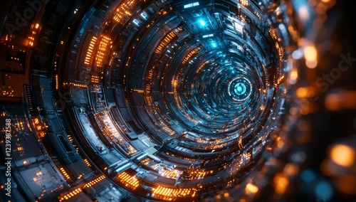 Wallpaper Mural In the realm of science fiction, sci-fi mech machinery and space age future converge, painting a vivid landscape where humanity's technological prowess meets the cosmos Torontodigital.ca