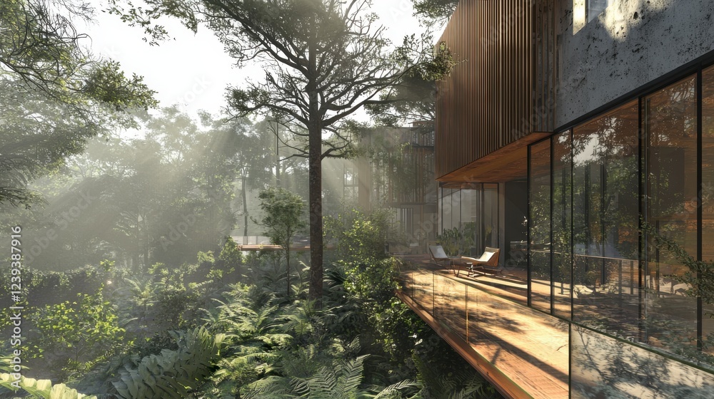 Fototapeta premium Green Building: A Sustainable and Eco-Friendly Design