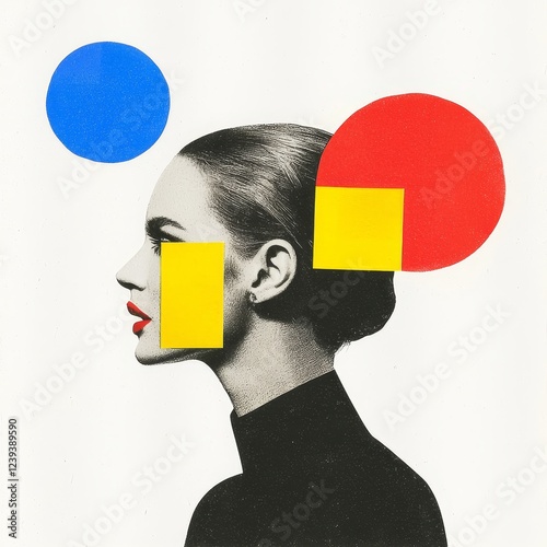 Mental States collage featuring aesthetic anxiety creativity unwanted thoughts cognition confusion mood mental health thinking overwhelm madness mania anxiety mental clutter distress