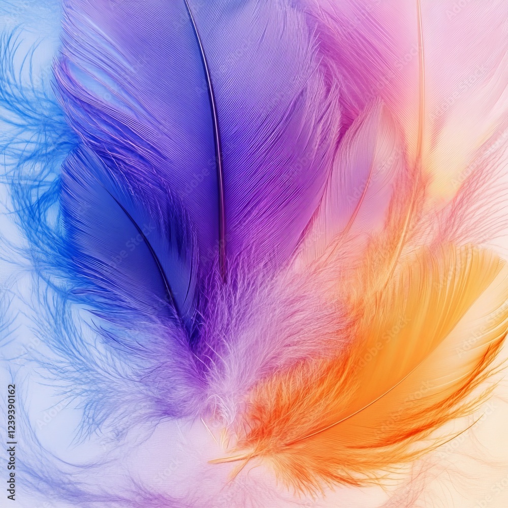 Fototapeta premium Colorful feather background, abstract vector illustration, eps 10.