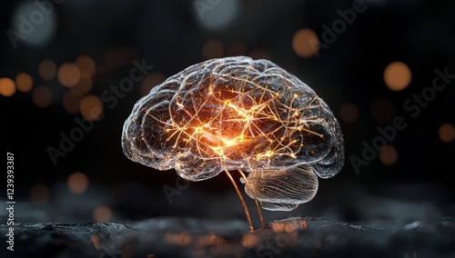 A close-up view of the human brain, with neurons firing and neural extensions, illustrating cognitive learning plasticity