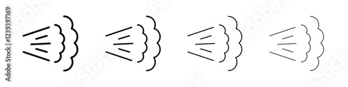 Air spray cloud icon Flat illustration sign