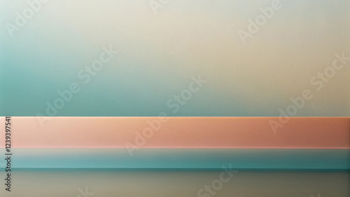 Abstract Pastel Color Gradient Background Tranquil Teal, Peach, and Beige Hues