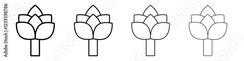 artichoke icon Flat illustration sign