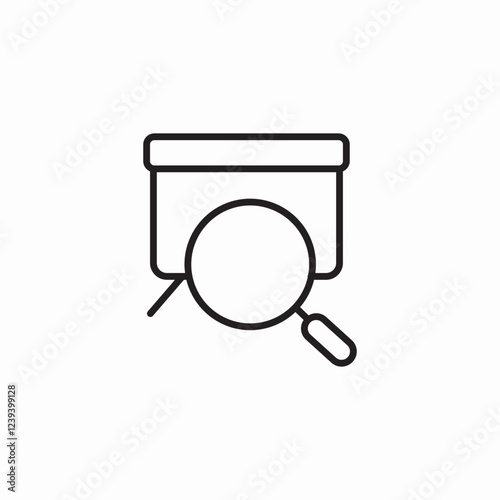 whiteboard search icon sign vector