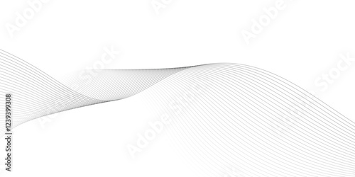 Abstract white and grey geometric smoky blend liens background. Gray and white abstract technology wavy curve lines background. Vector illustration.