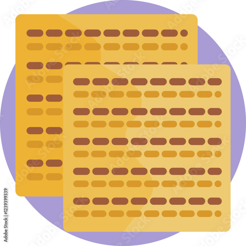 Unleavened bread traditionally eaten during Passover in Jewish culture.