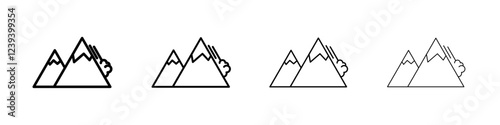 avalanche icon Flat illustration sign