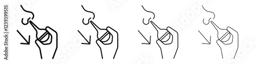 baby nasal aspirator icon Flat illustration sign